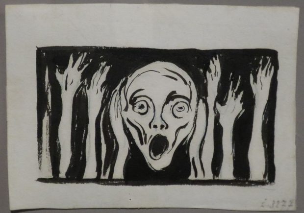 https://commons.wikimedia.org/wiki/File:%27The_Scream%27,_undated_drawing_Edvard_Munch,_Bergen_Kunstmuseum.JPG